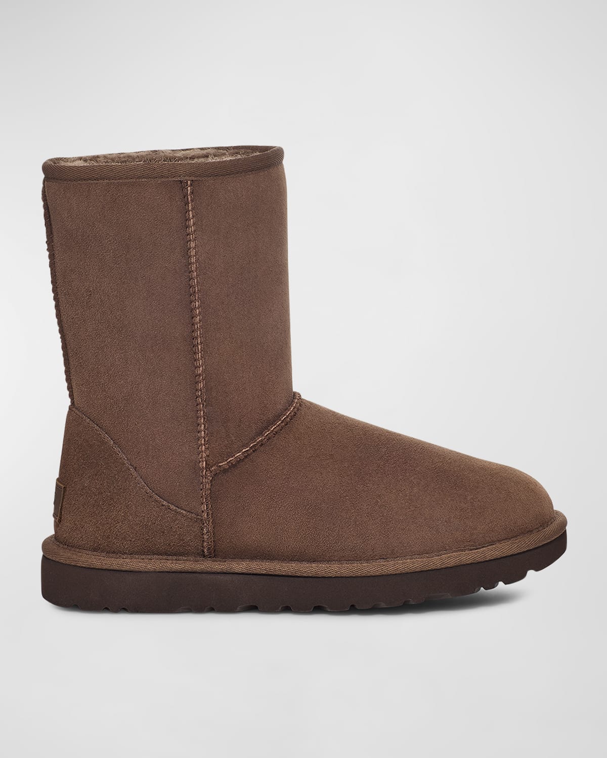 Ugg Classic Short Ii High Heels Ankle Boots In Brown Suede In Burnt Cedar