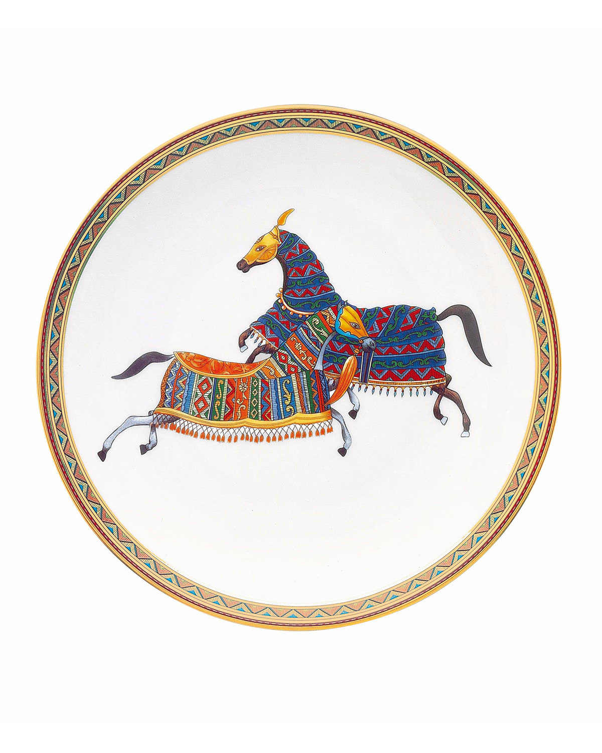Pre-owned Hermes Cheval D'orient Bread & Butter Plate In Multi