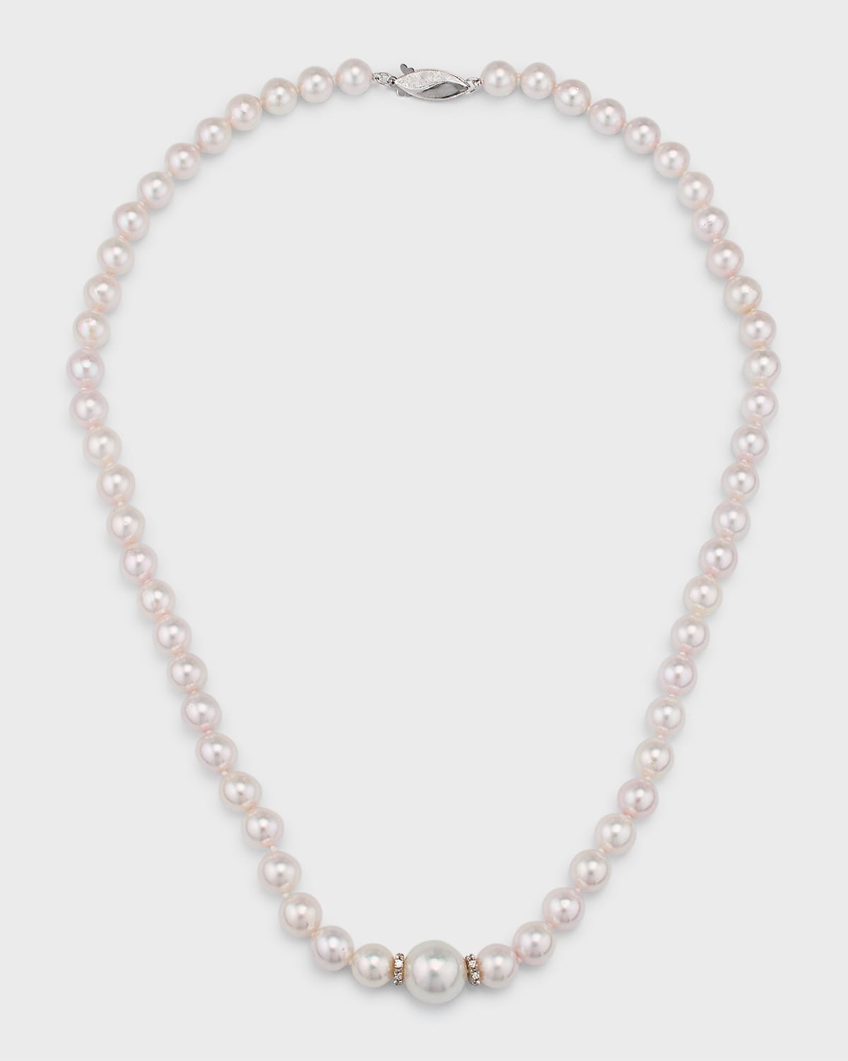Belpearl Aura 18K White Gold Pearl & Diamond Necklace