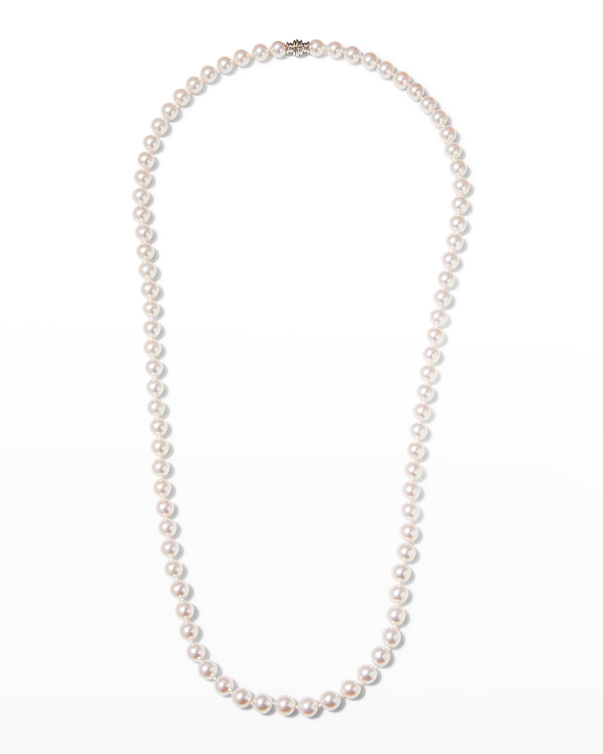 Assael 32" Akoya Cultured 9.5mm Pearl Necklace with White Gold Clasp