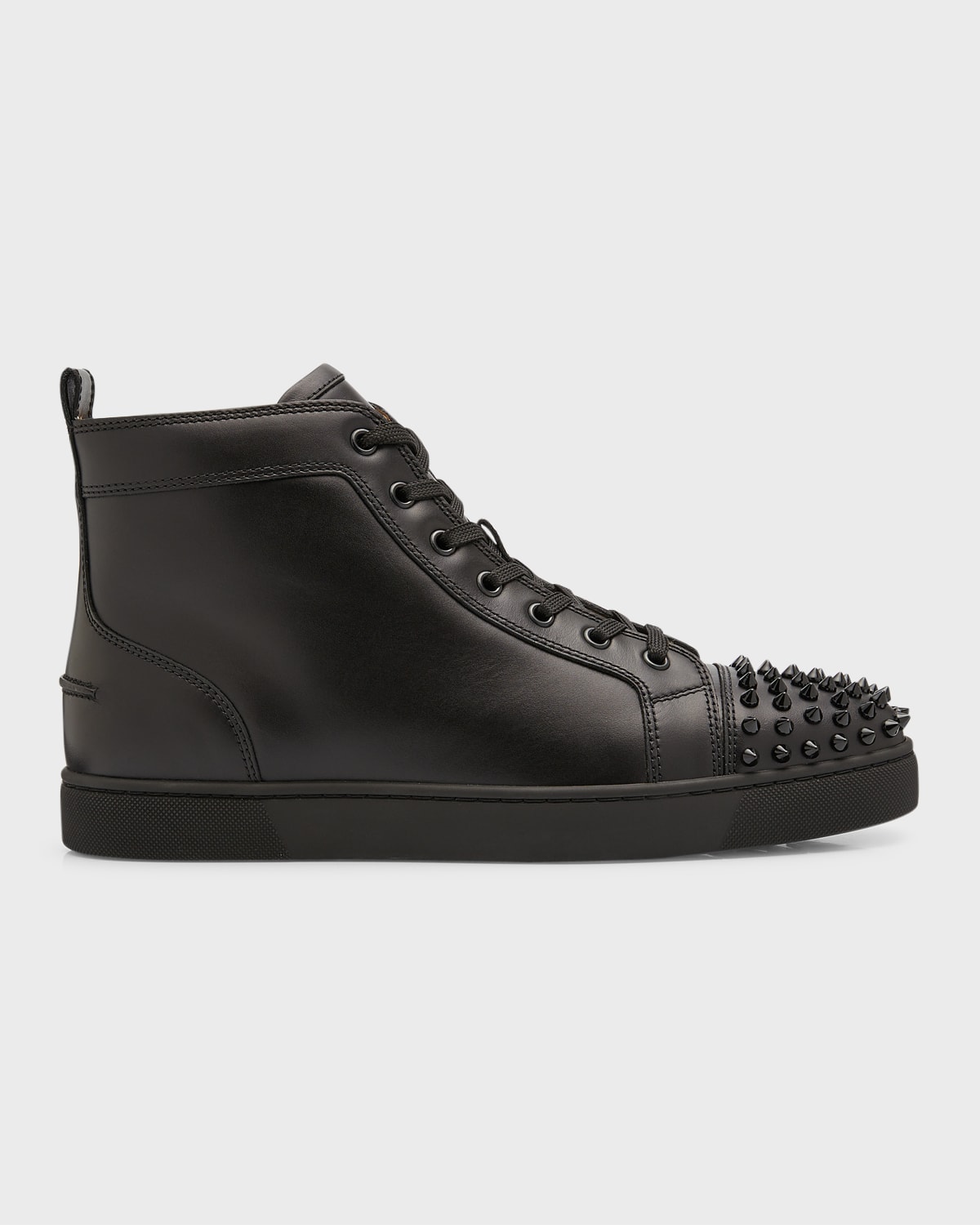 Lou Spikes - High-top sneakers - Suede - Black - Christian Louboutin