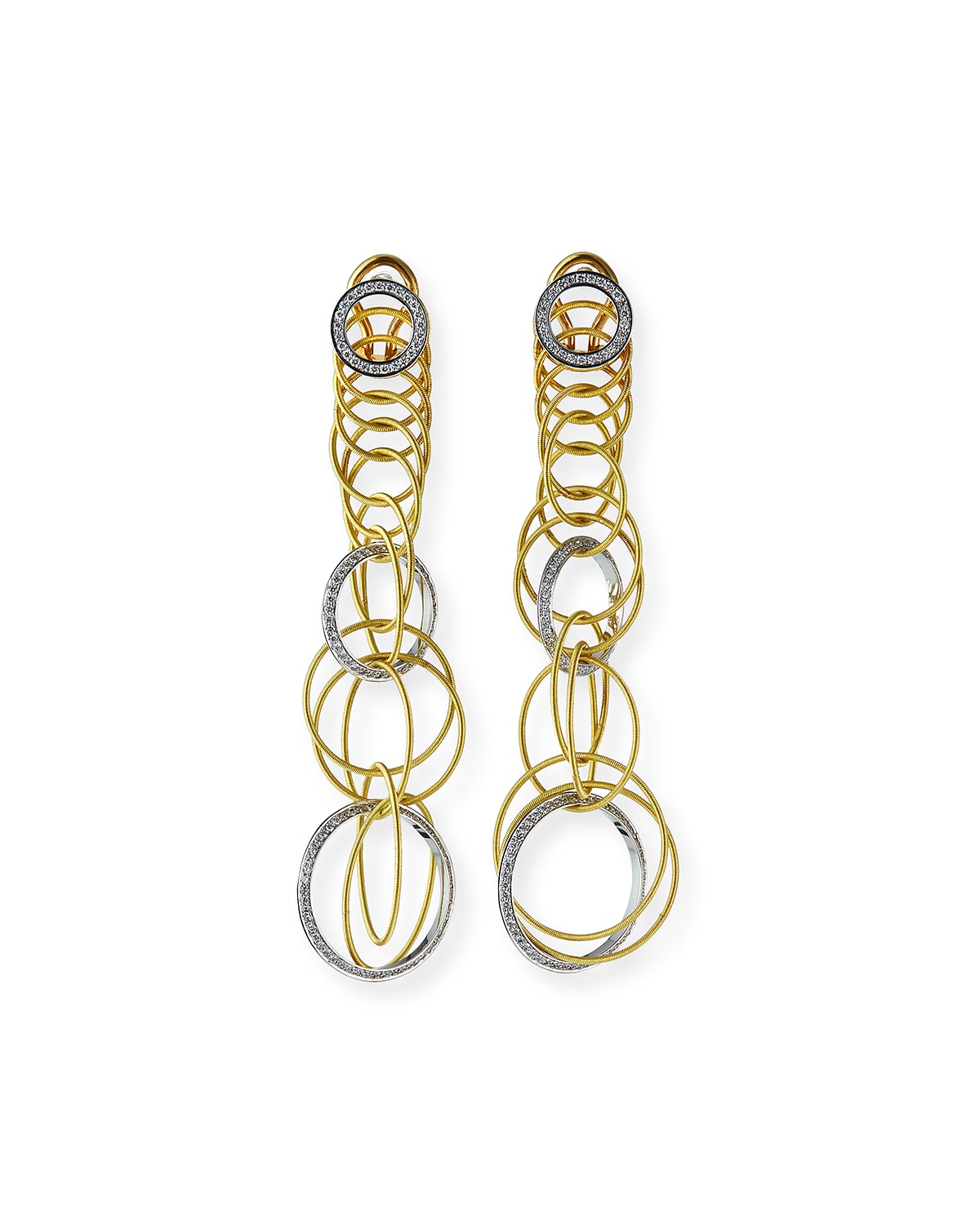 Hawaii Waikiki 18K Gold Diamond Drop Earrings