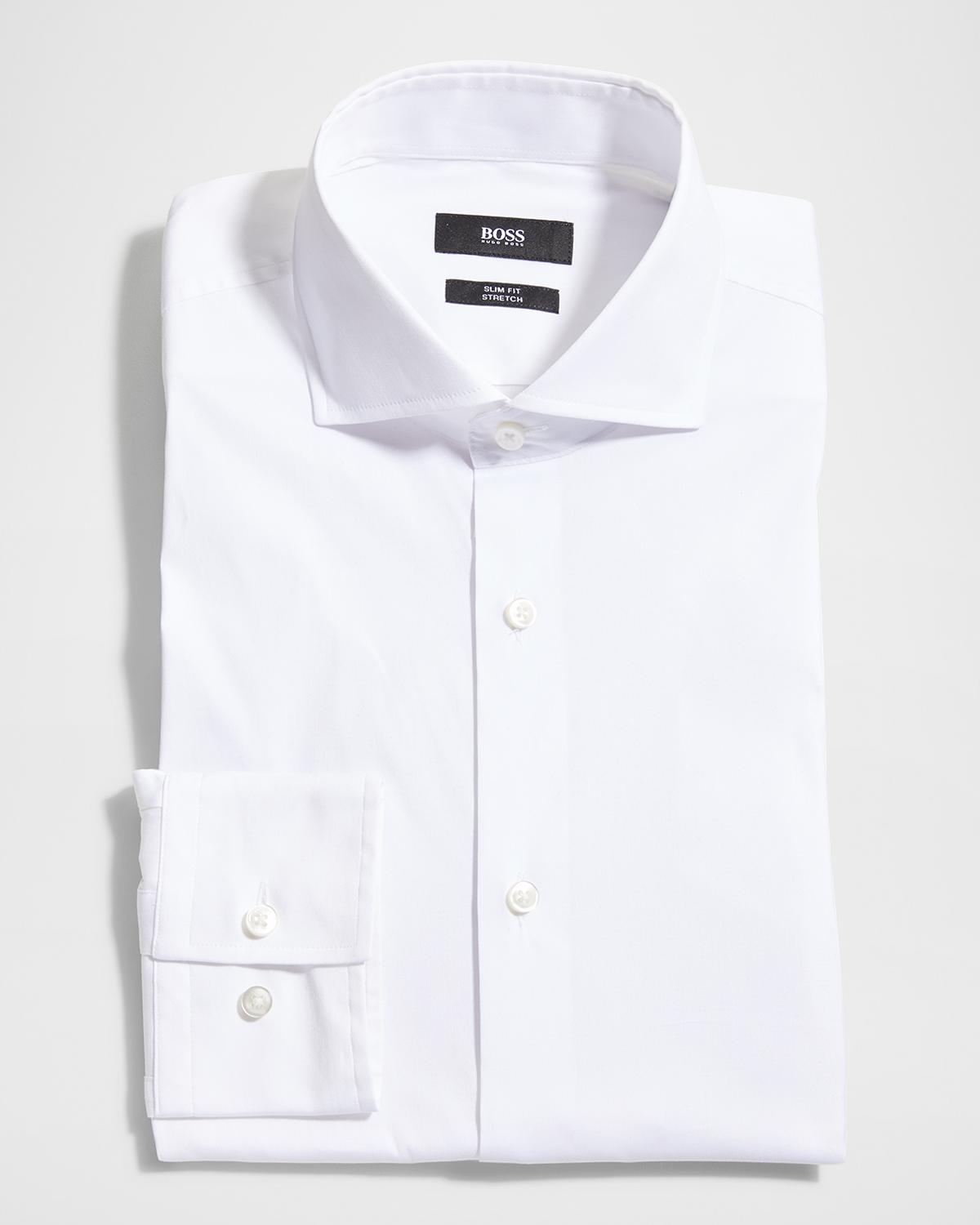 BOSS Men's Jason Basic Slim-Fit Solid Stretch Dress Shirt