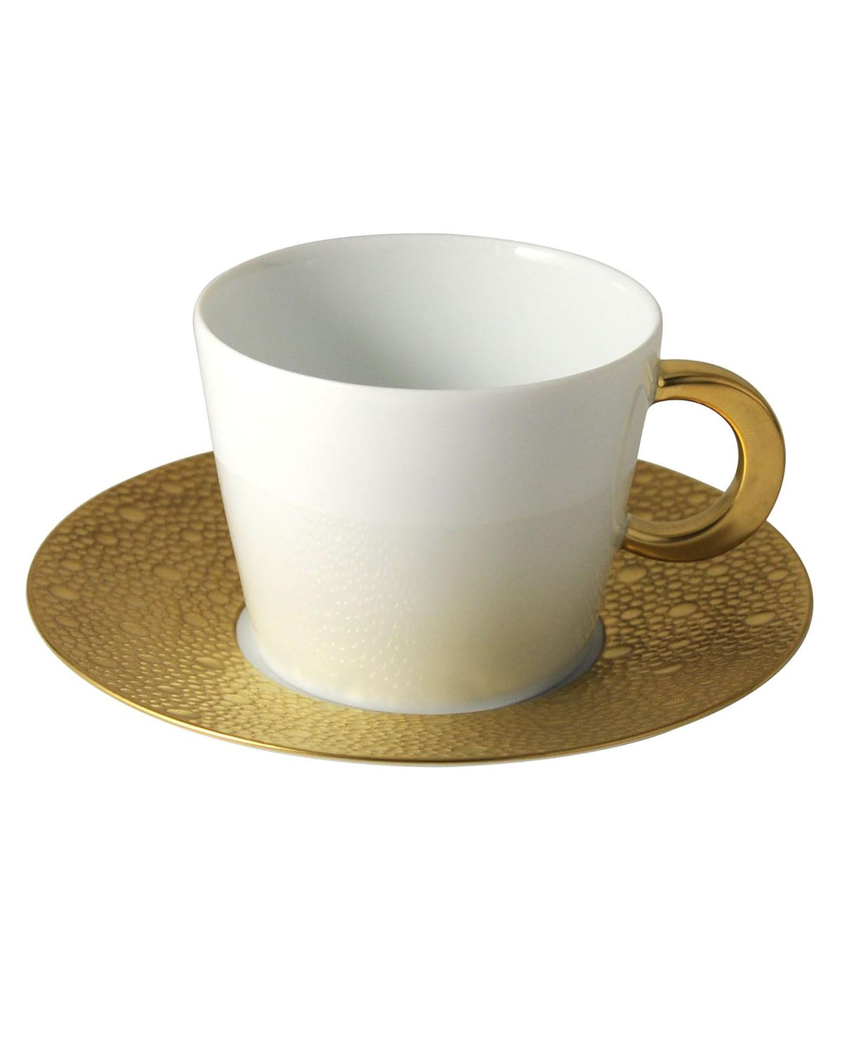 Shop Bernardaud Ecume Gold Cup In White, Gold