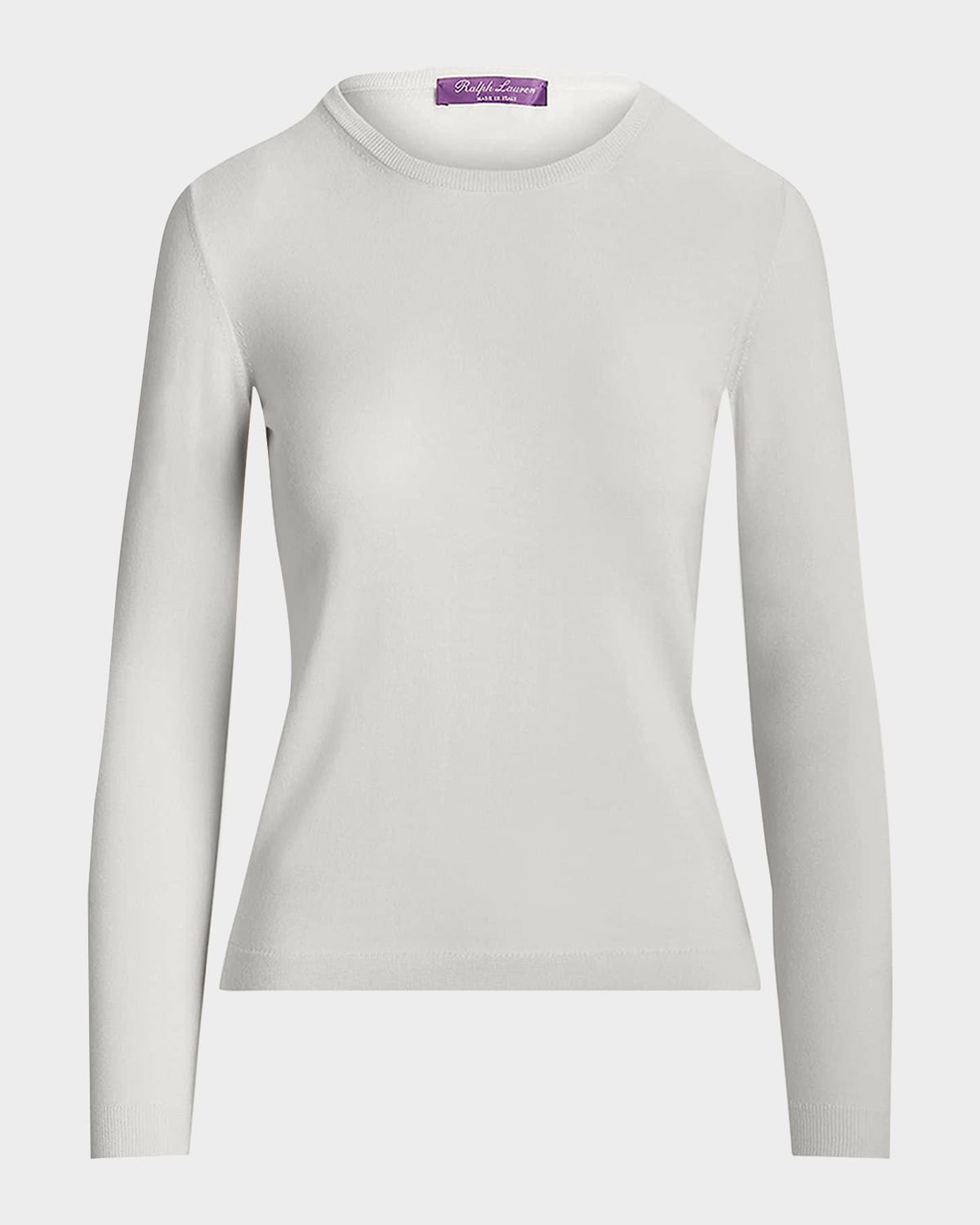 Crewneck Long-Sleeve Cashmere Sweater