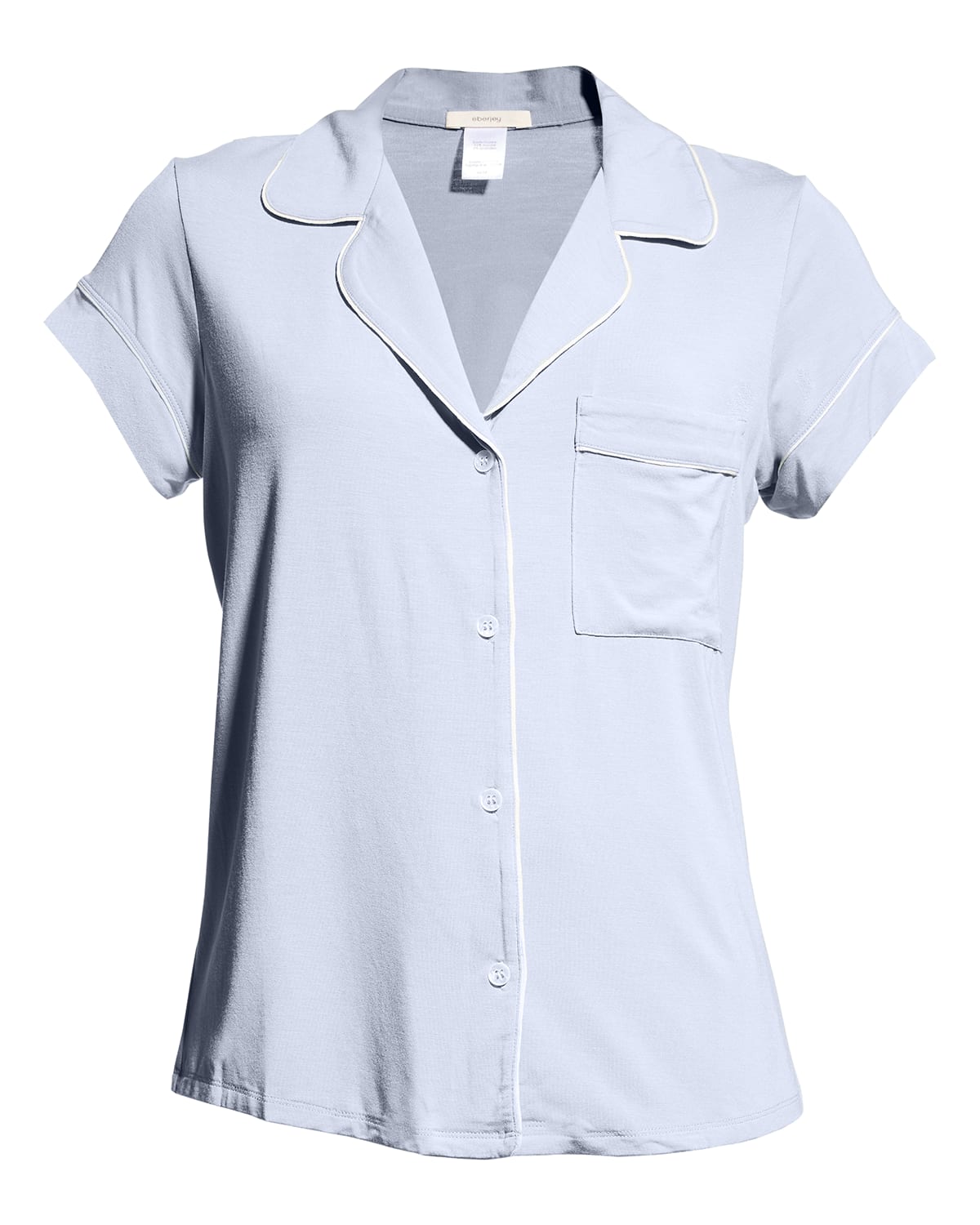 Shop Eberjey Gisele Shortie Pajama Set In Ice Blue