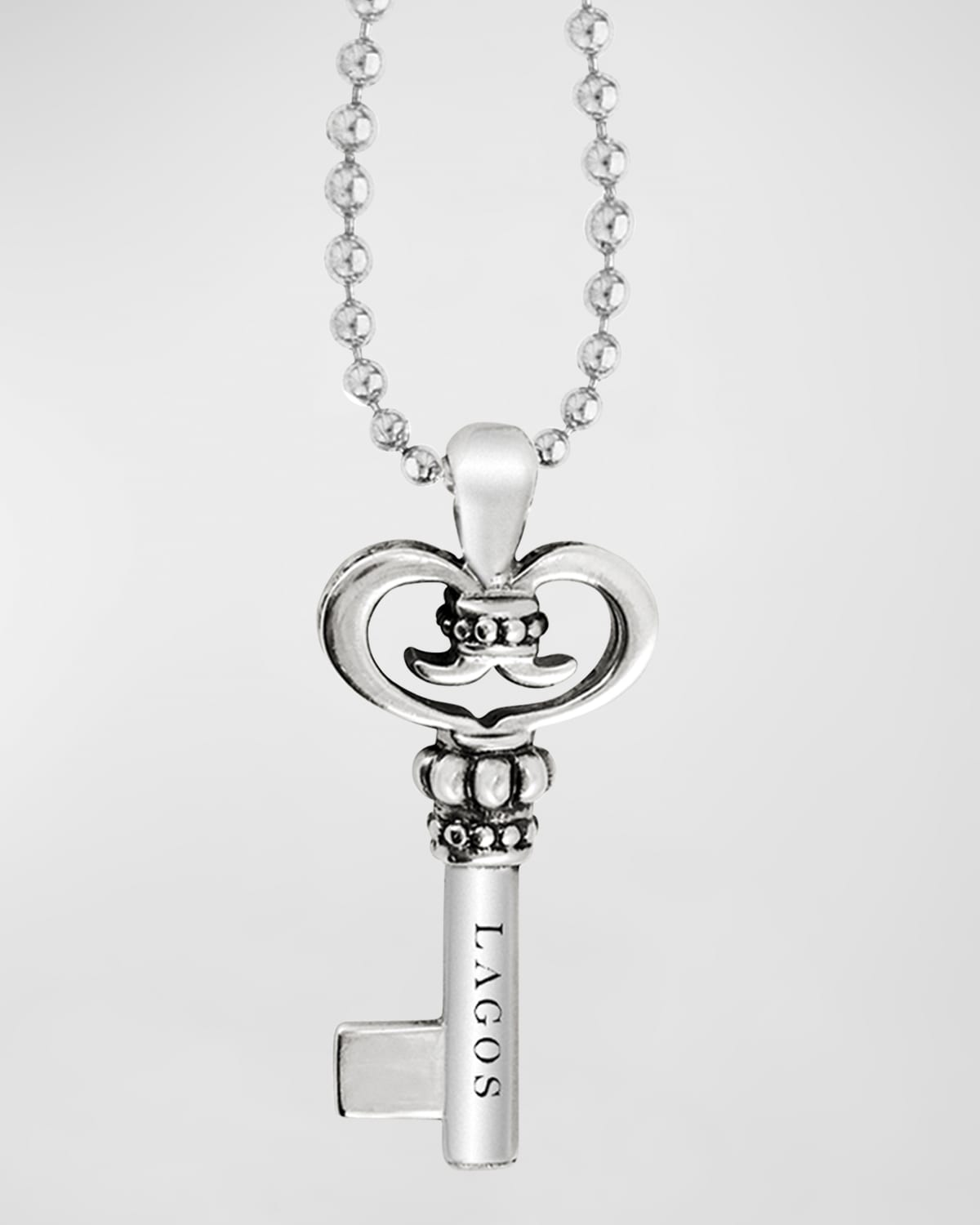 Shop Lagos Key Pendant Necklace In Silver