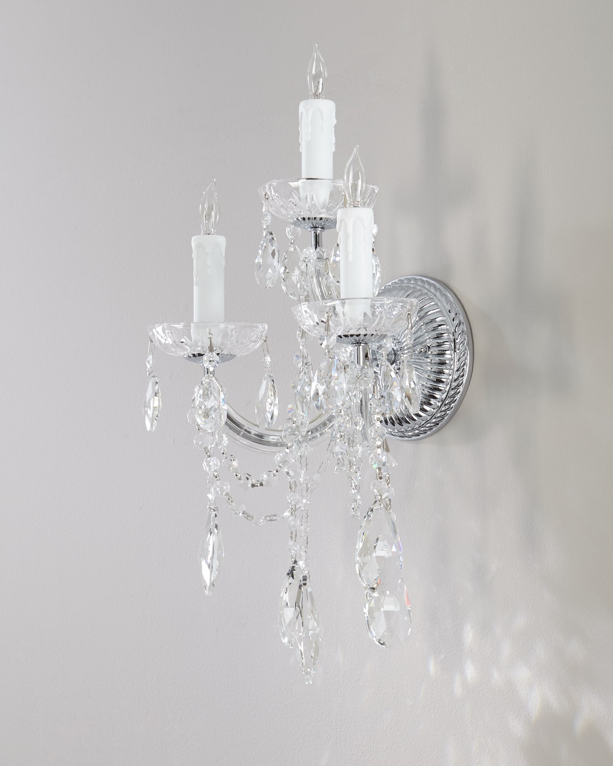 Crystorama Ariana Three-light Crystal Sconce In Chrome