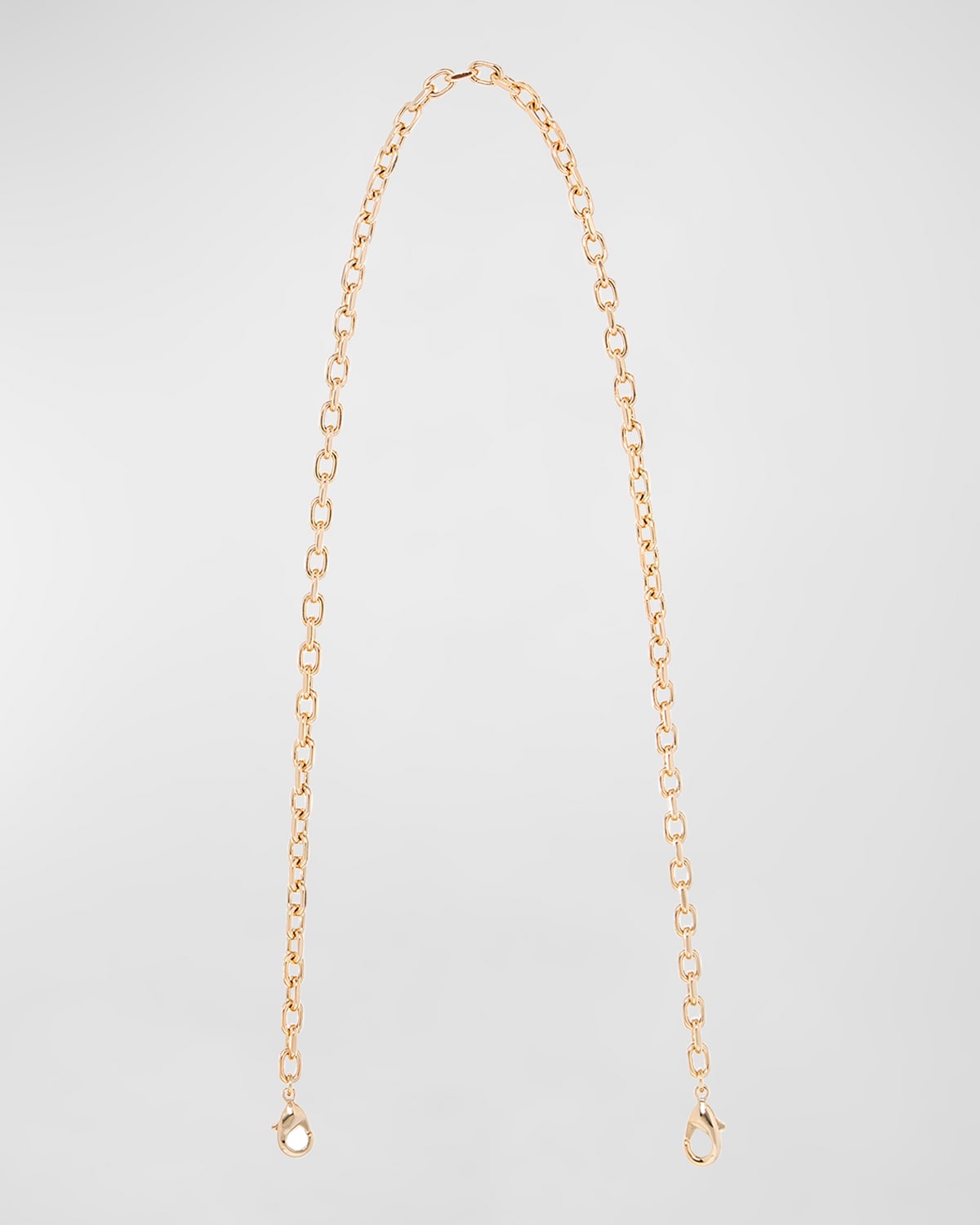 JUDITH LEIBER BRASS ELBOW CHAIN SHOULDER STRAP