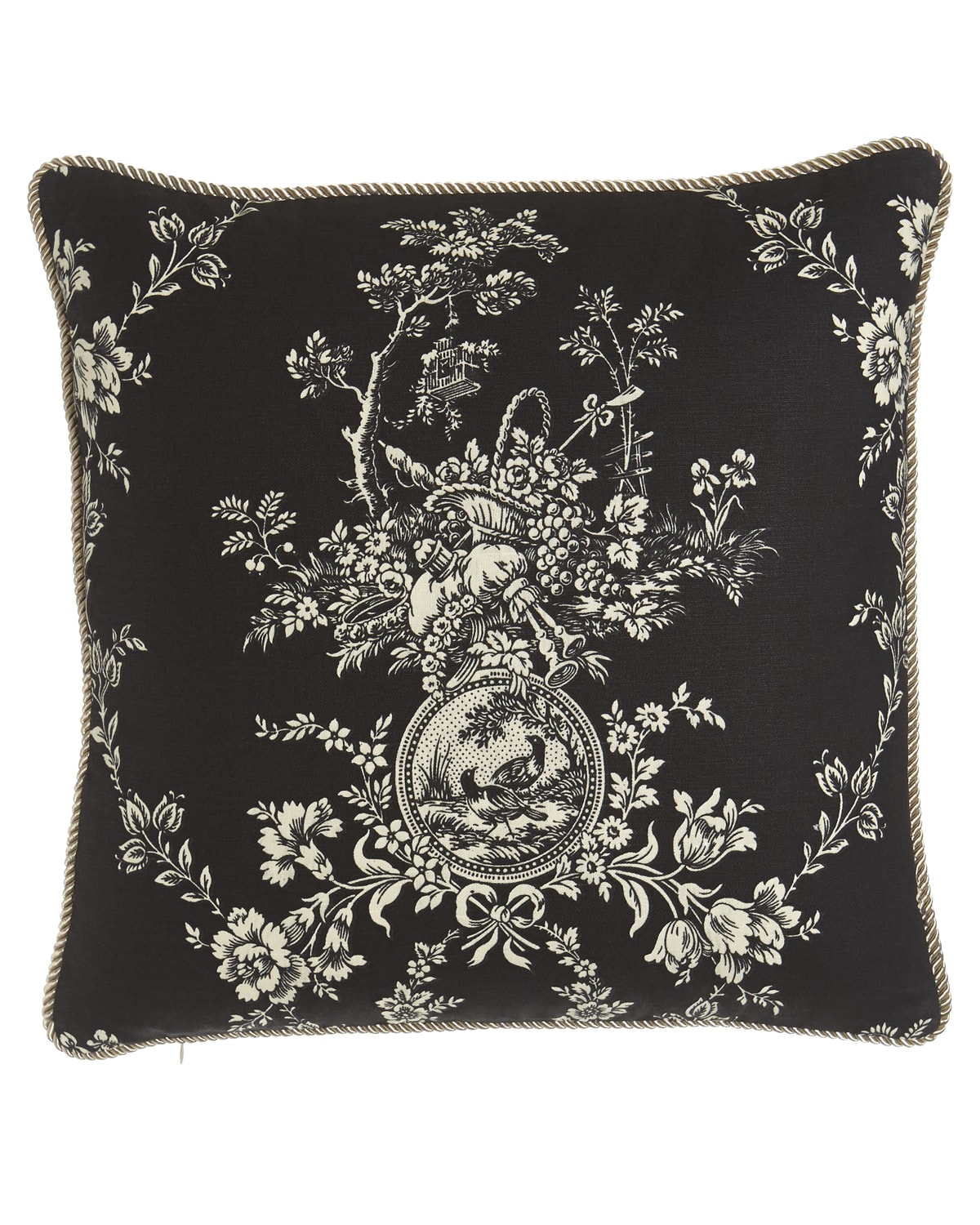 French Toile Pillow, 20"Sq.