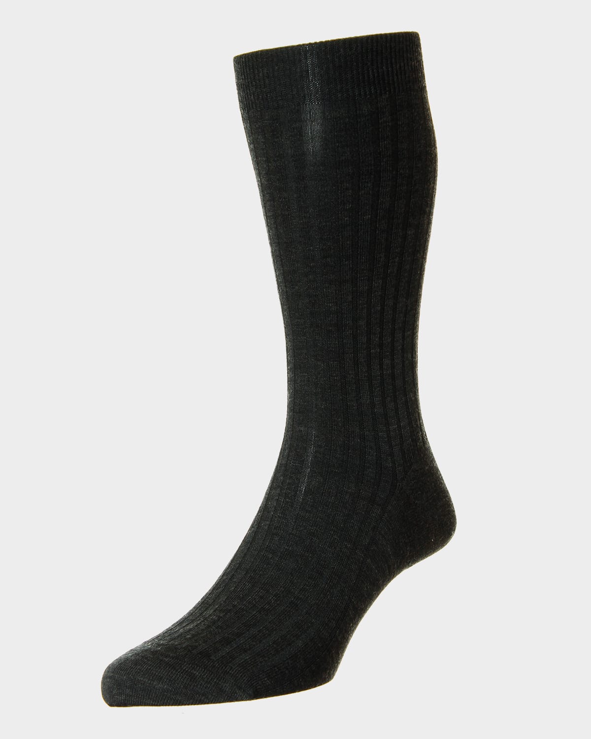 Solid Wool Half-Calf Socks