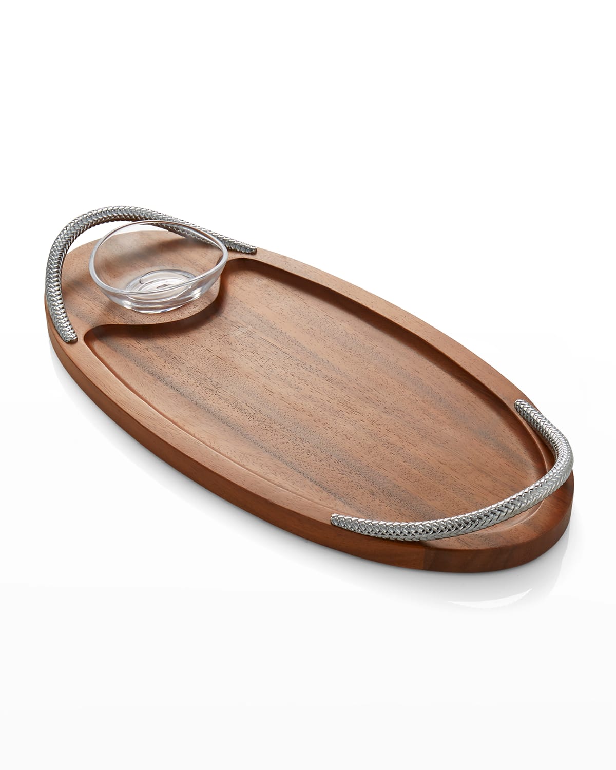 NAMBE BRAID SERVING BOARD WITH DIPPING DISH