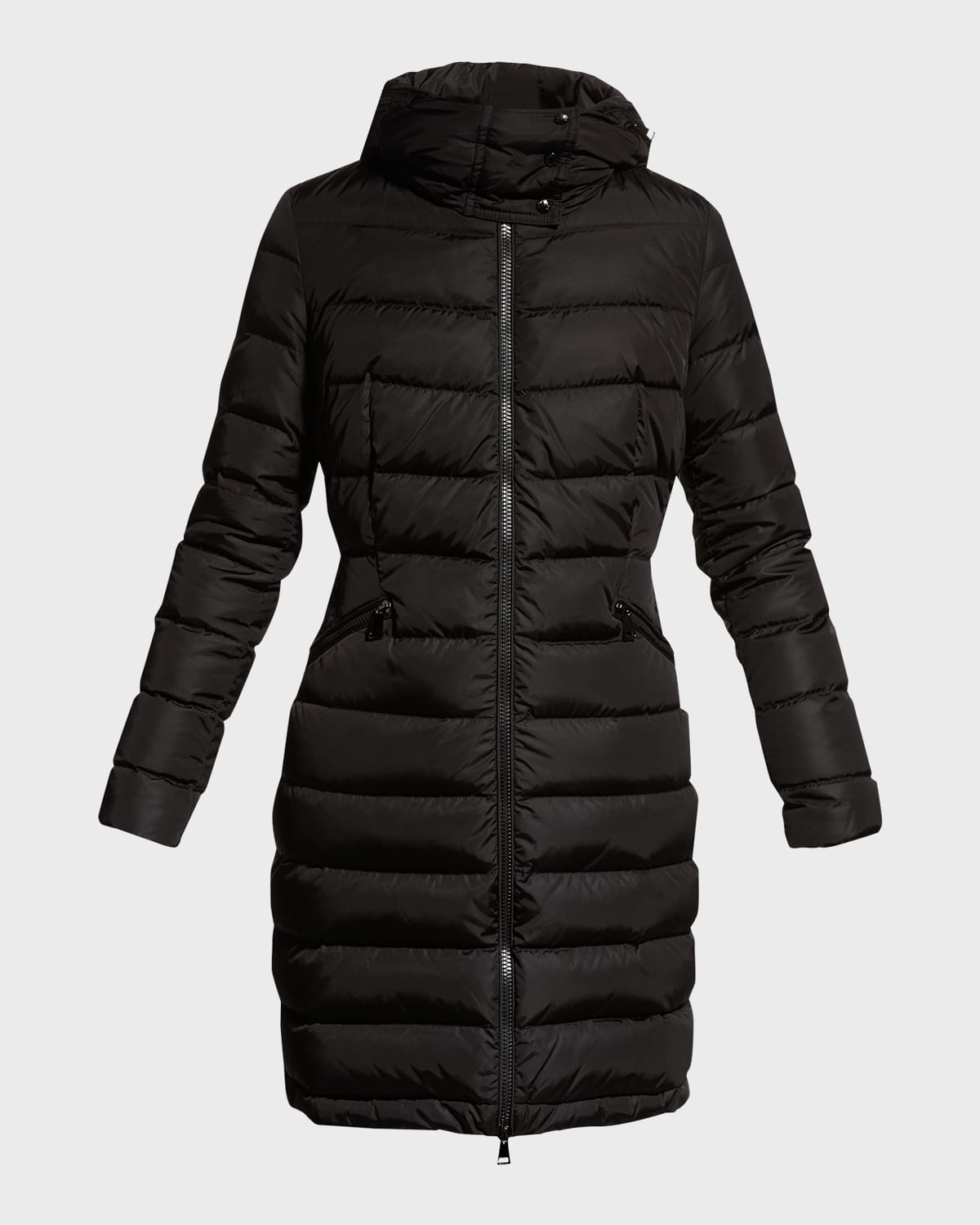 Shop Moncler Flammette High-neck Puffer Coat In Black