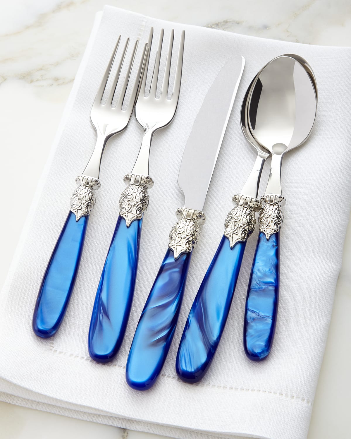 Neiman Marcus 20-piece Paris Flatware Service In Blue