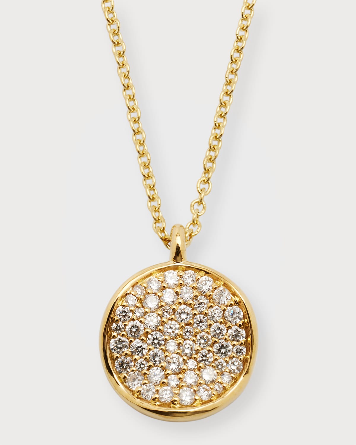 Small Flower Pendant Necklace in 18K Gold with Diamonds