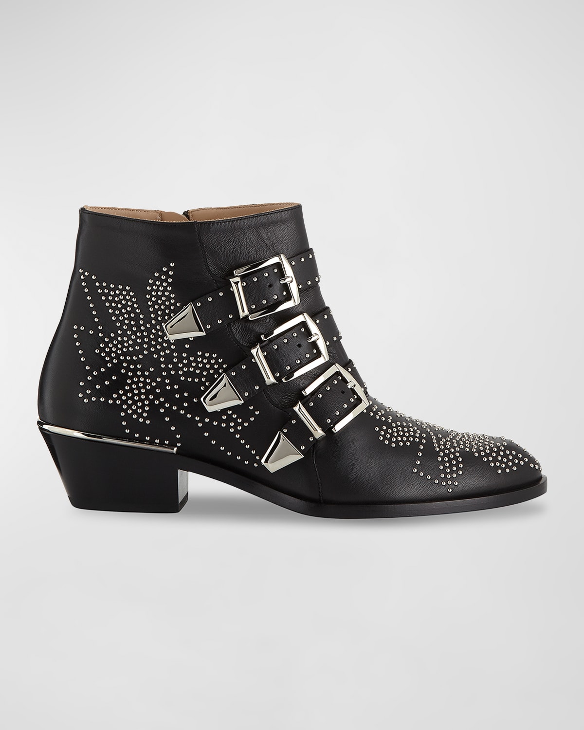 Chloé Susanna 30mm Bootie In Black/silver