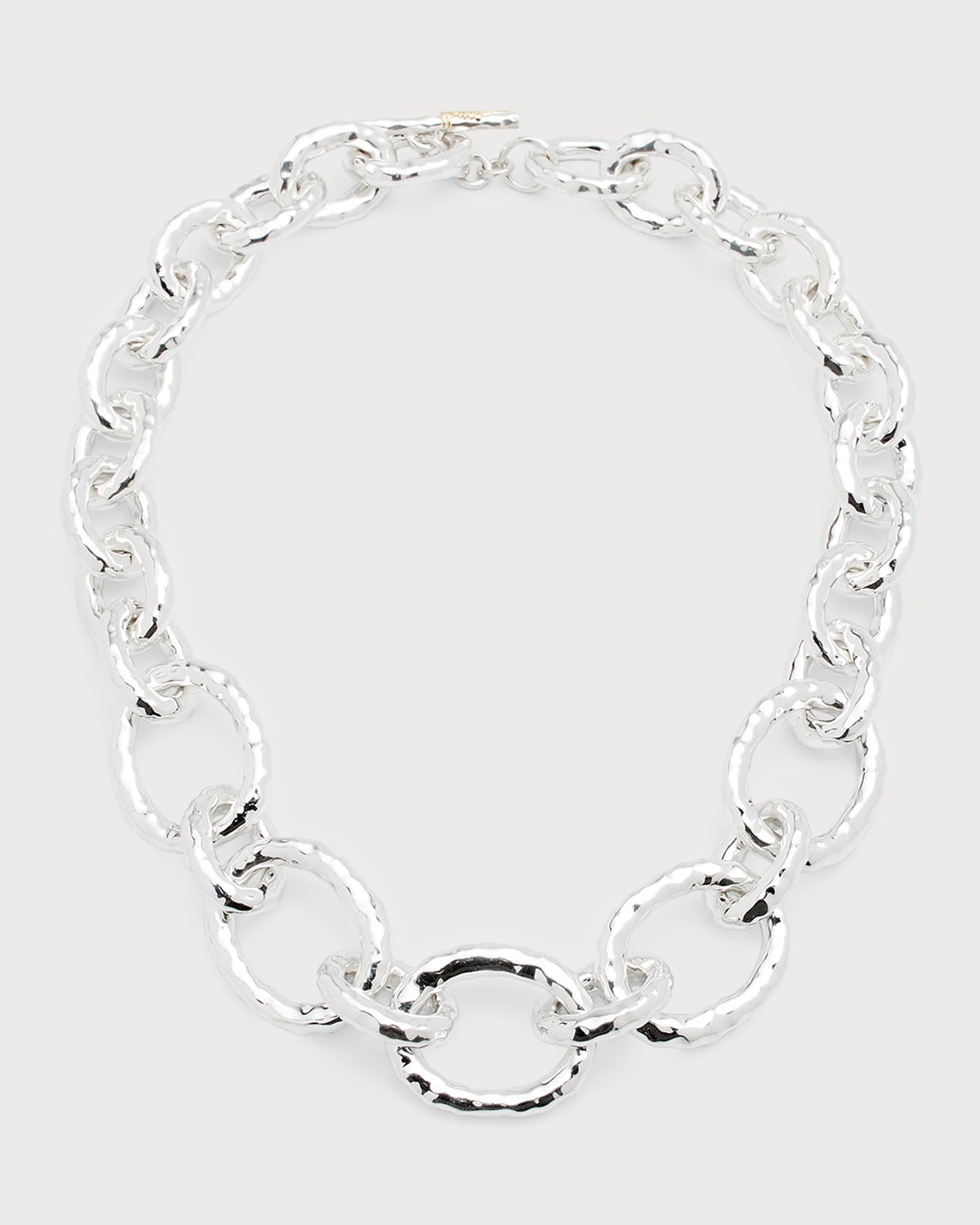 Shop Ippolita Short Hammered Bastille Necklace In Sterling Silver