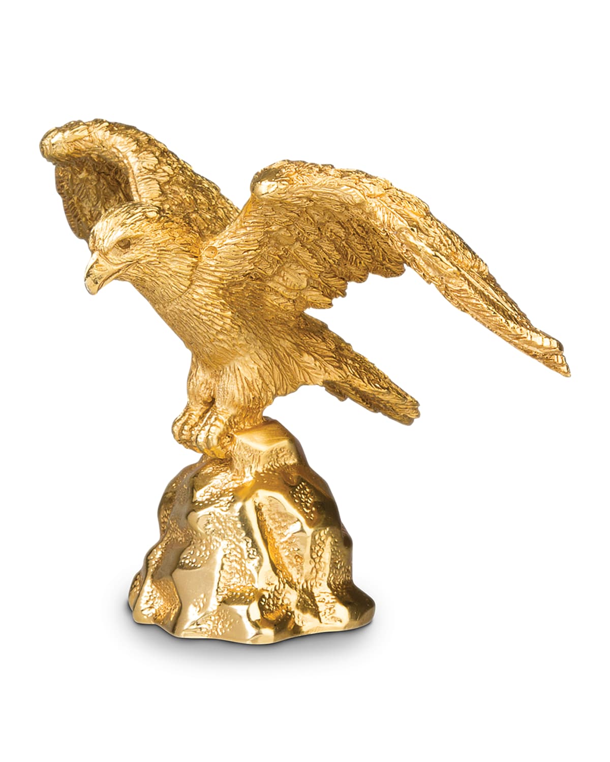 Jay Strongwater Small Eagle Figurine In Gold