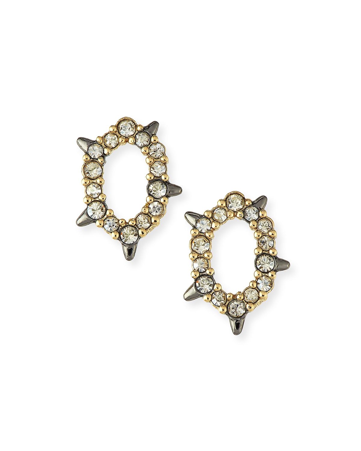 Alexis Bittar Crystal-encrusted Spiked Earrings