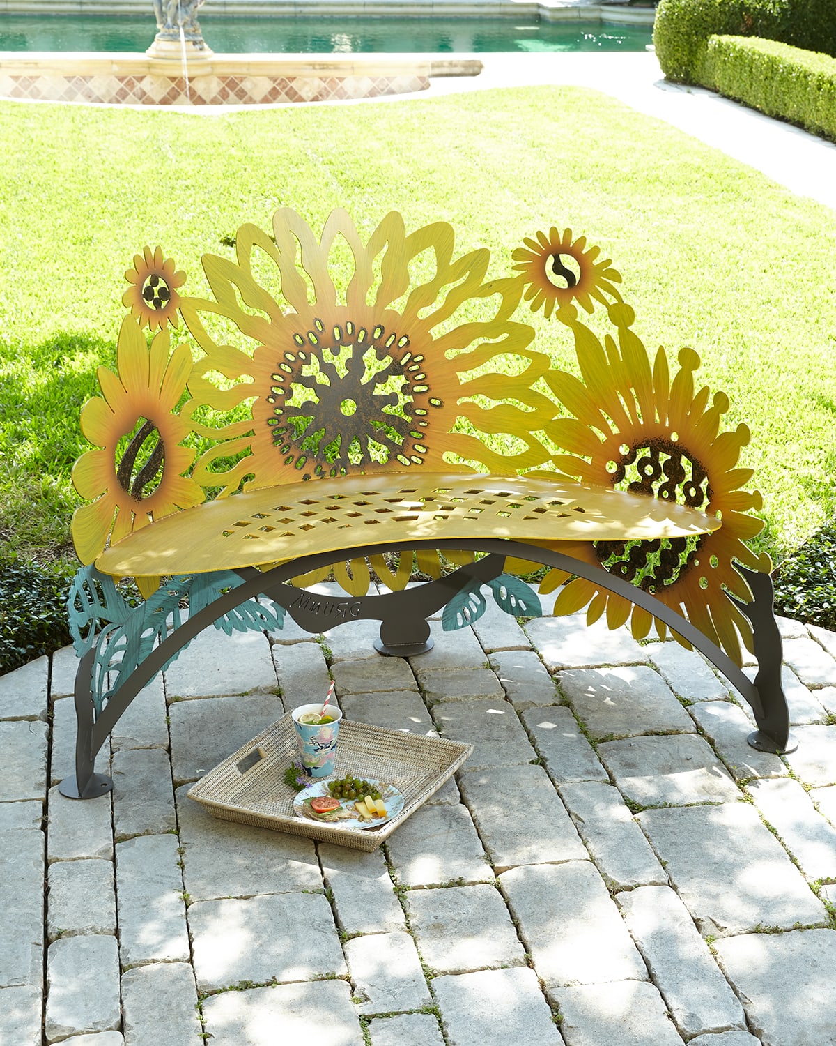 Cricket Forge Sunflower Bench In Yellow