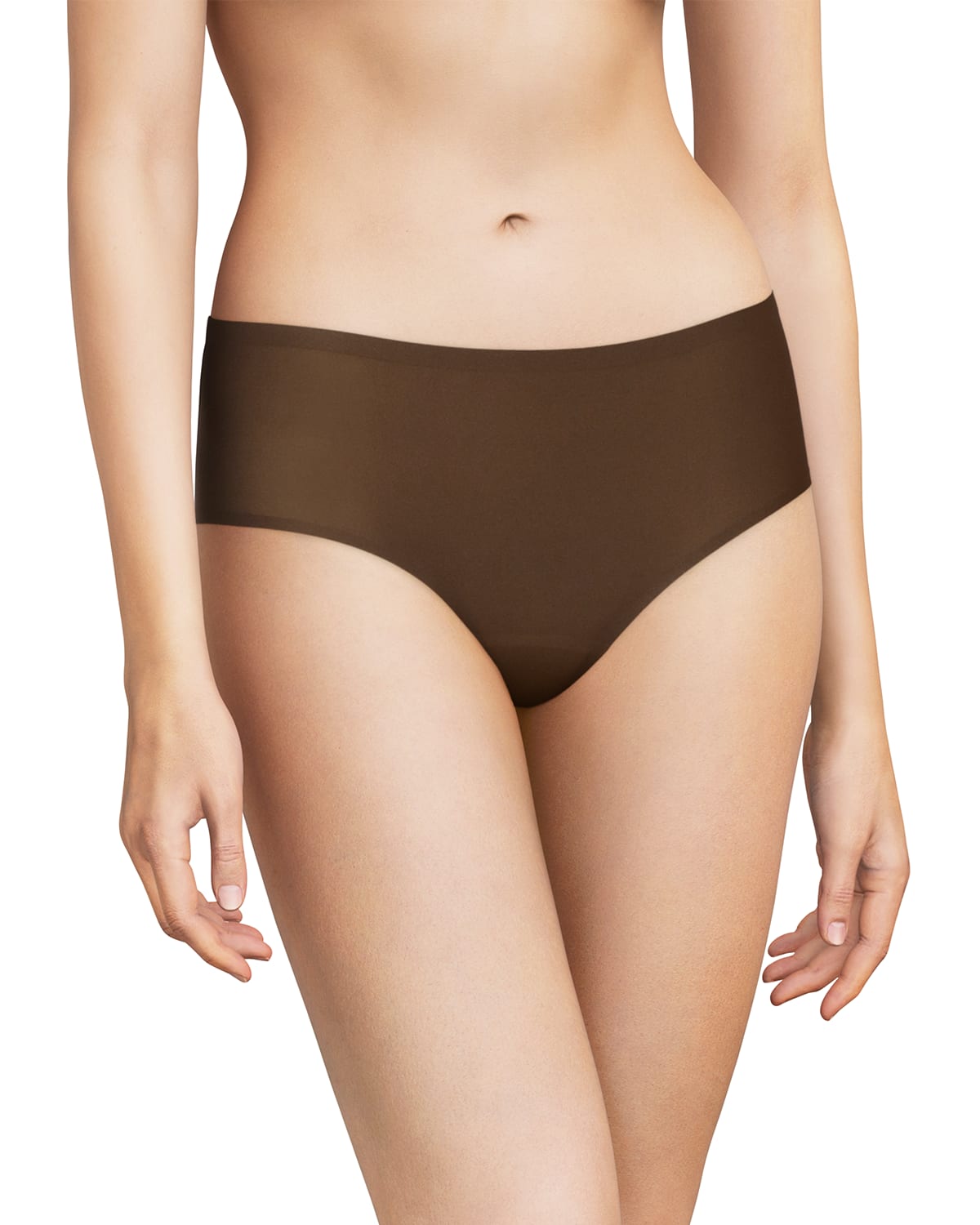 Chantelle Soft Stretch Seamless High-rise Briefs In Walnut
