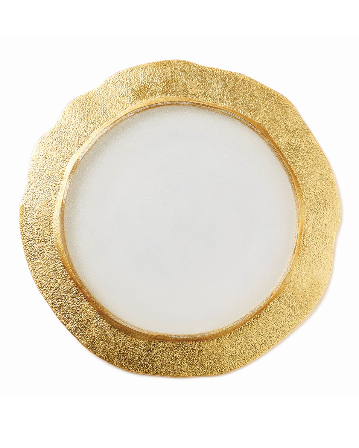 Vietri Rufolo Glass Gold Organic Service Charger Plate