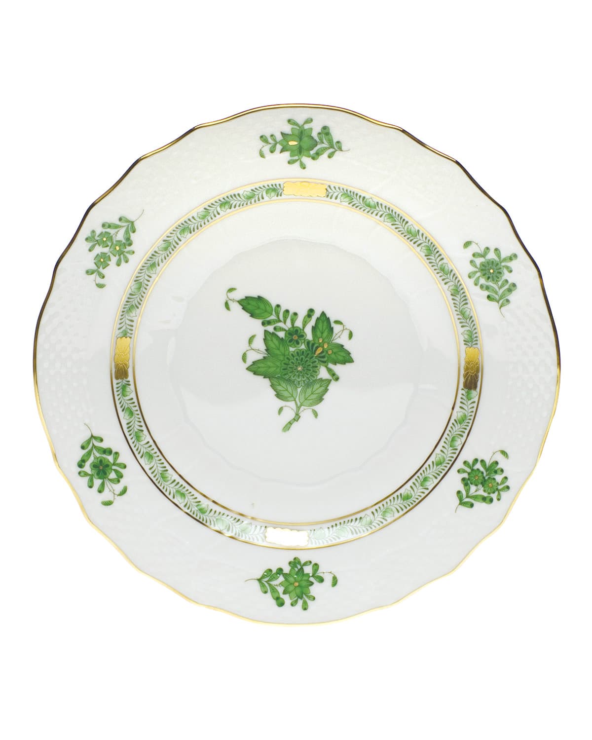 Herend Chinese Bouquet Salad Plate In Green