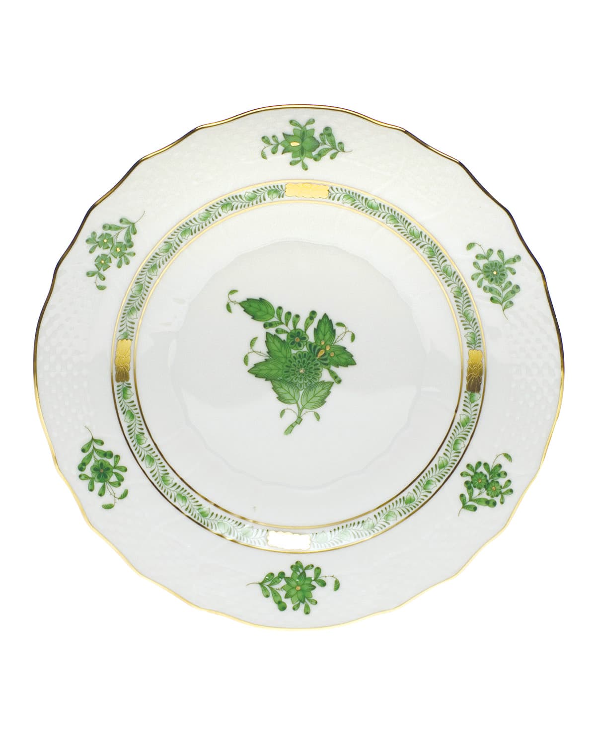 Herend Green Chinese Bouquet Salad Plate In Green
