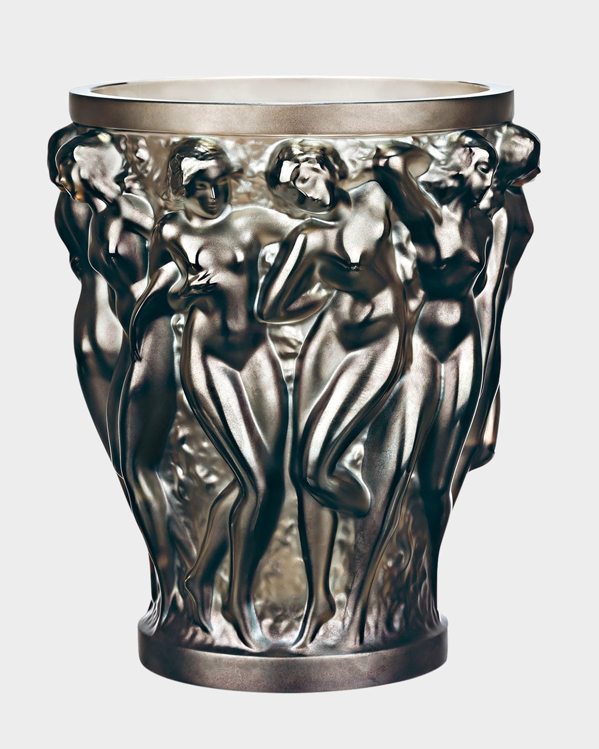 Lalique Small Bacchantes Vase In Bronze
