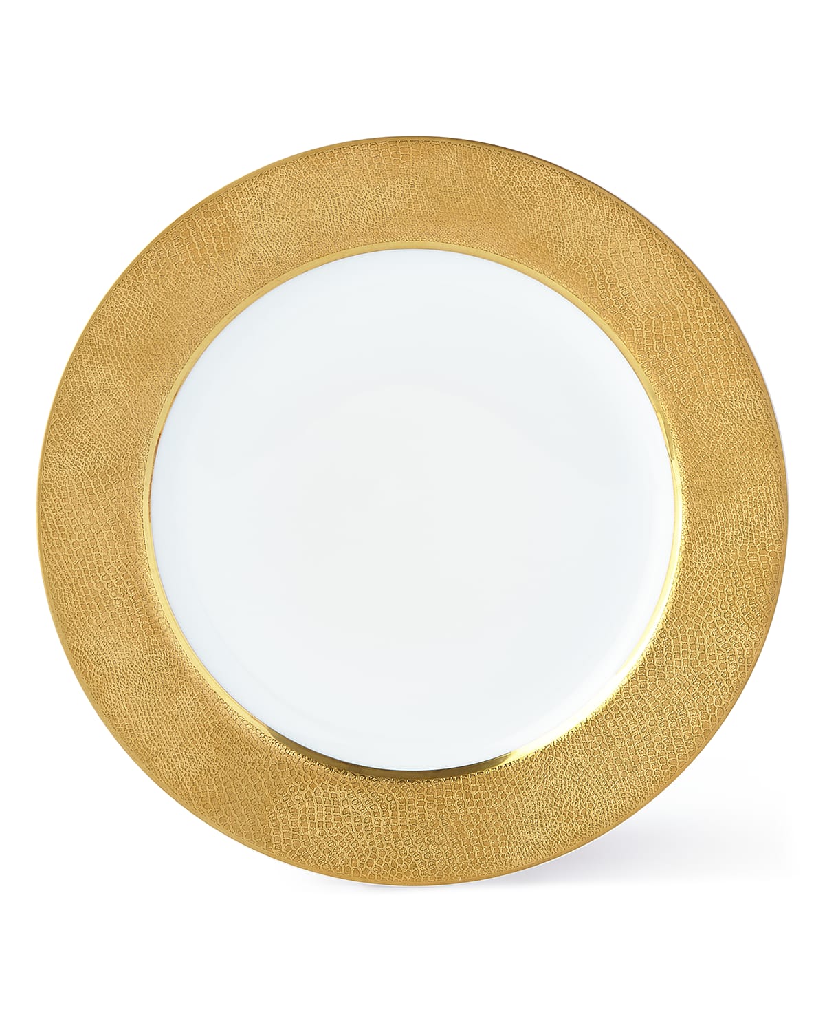 Bernardaud Sauvage White Accent Salad Plate In Gold/white