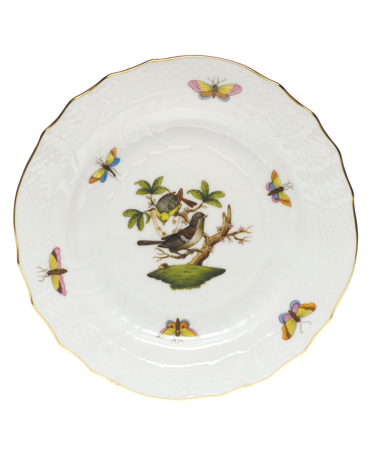 Herend Rothschild Bird Bread & Butter Plate #8 In Motif 01