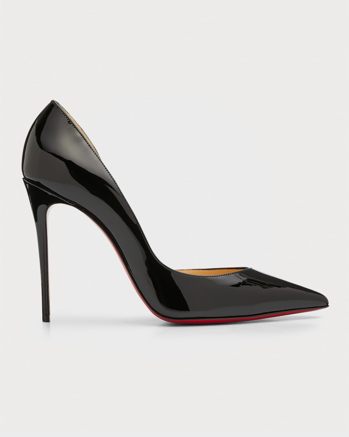 Christian Louboutin Iriza Patent Open-side Red Sole Pump In Black