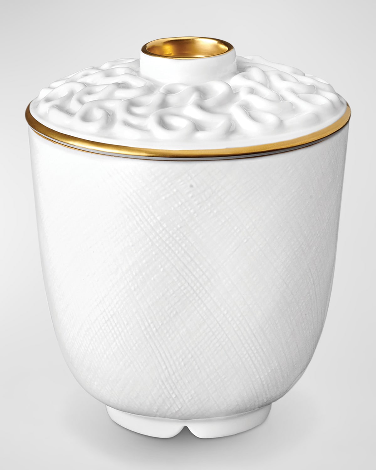 L'objet Han 24k Gold-plated Green Teacup With Lid, 7 Oz.