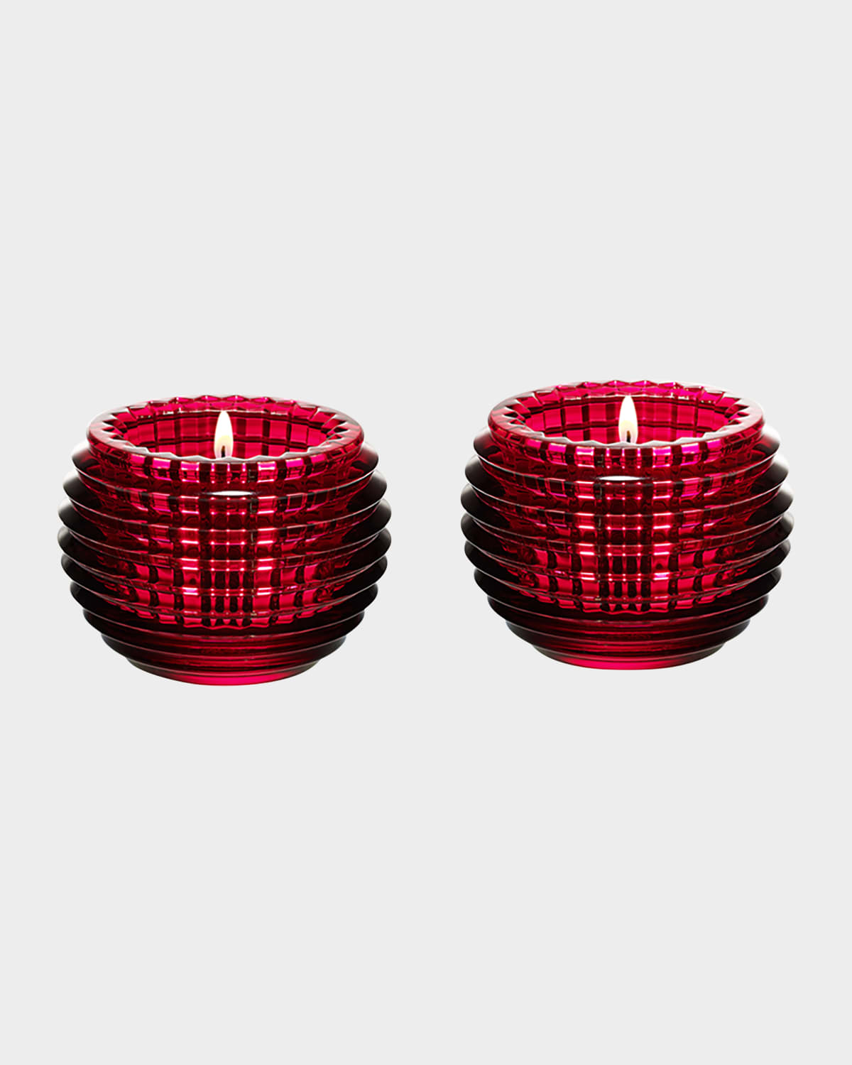 Baccarat Eye 2-piece Votive Set In Red
