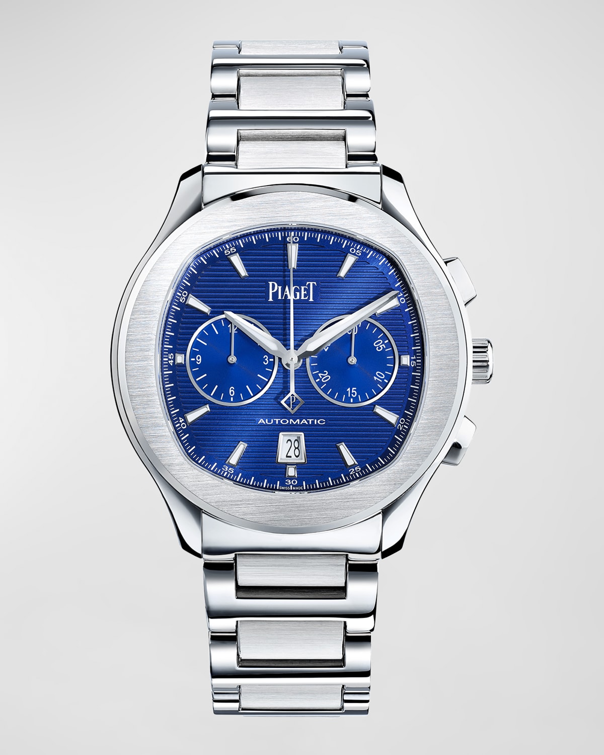 Stainless Steel Blue Chronograph Watch