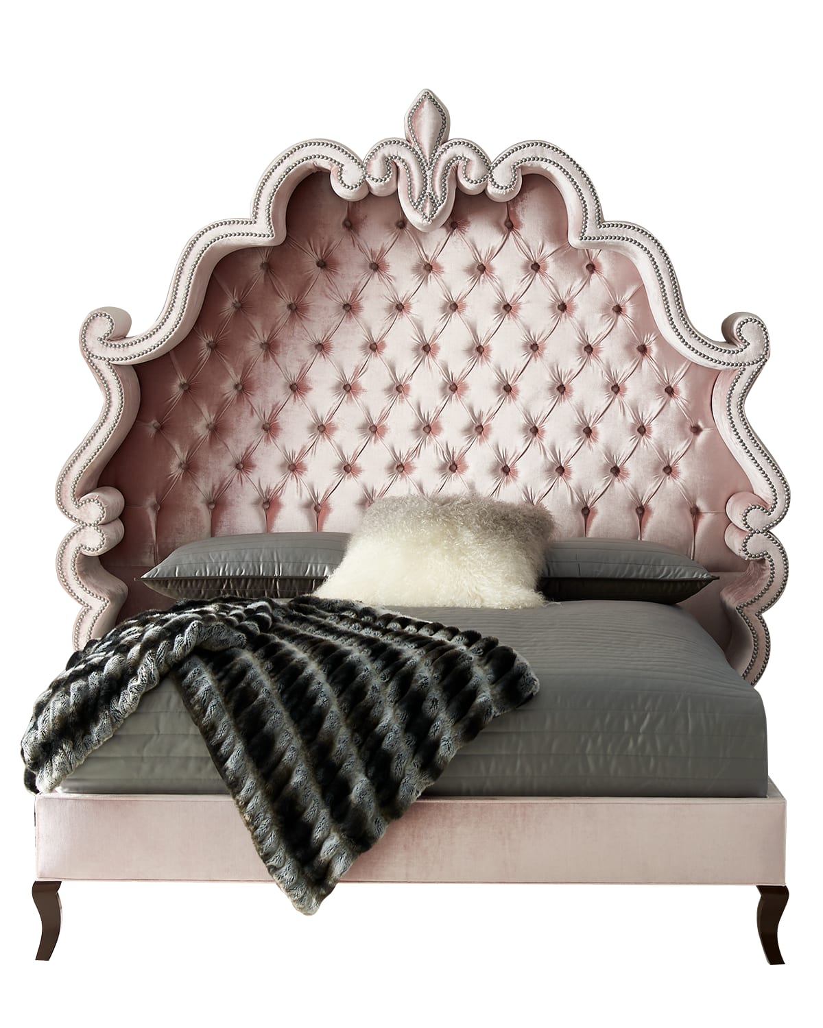 Haute House Maria Tufted California King Bed In Blush