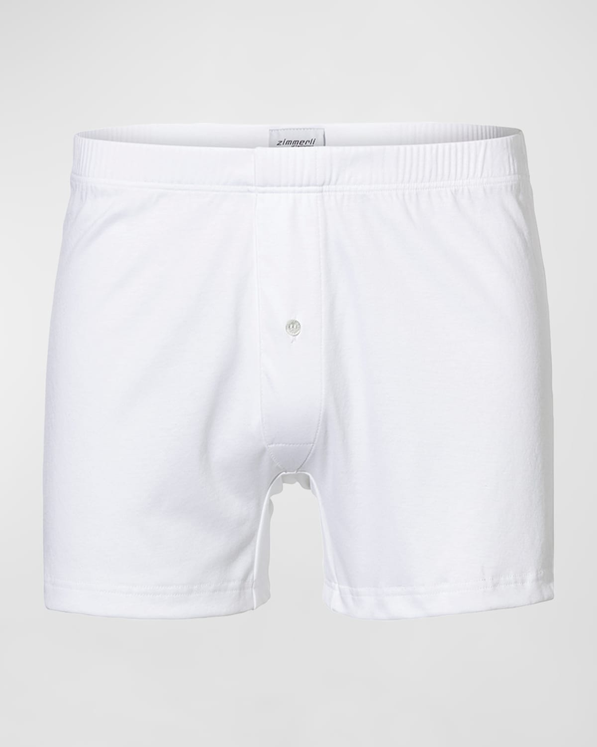 Shop Zimmerli Men's Sea Island Cotton Boxer Briefs In White