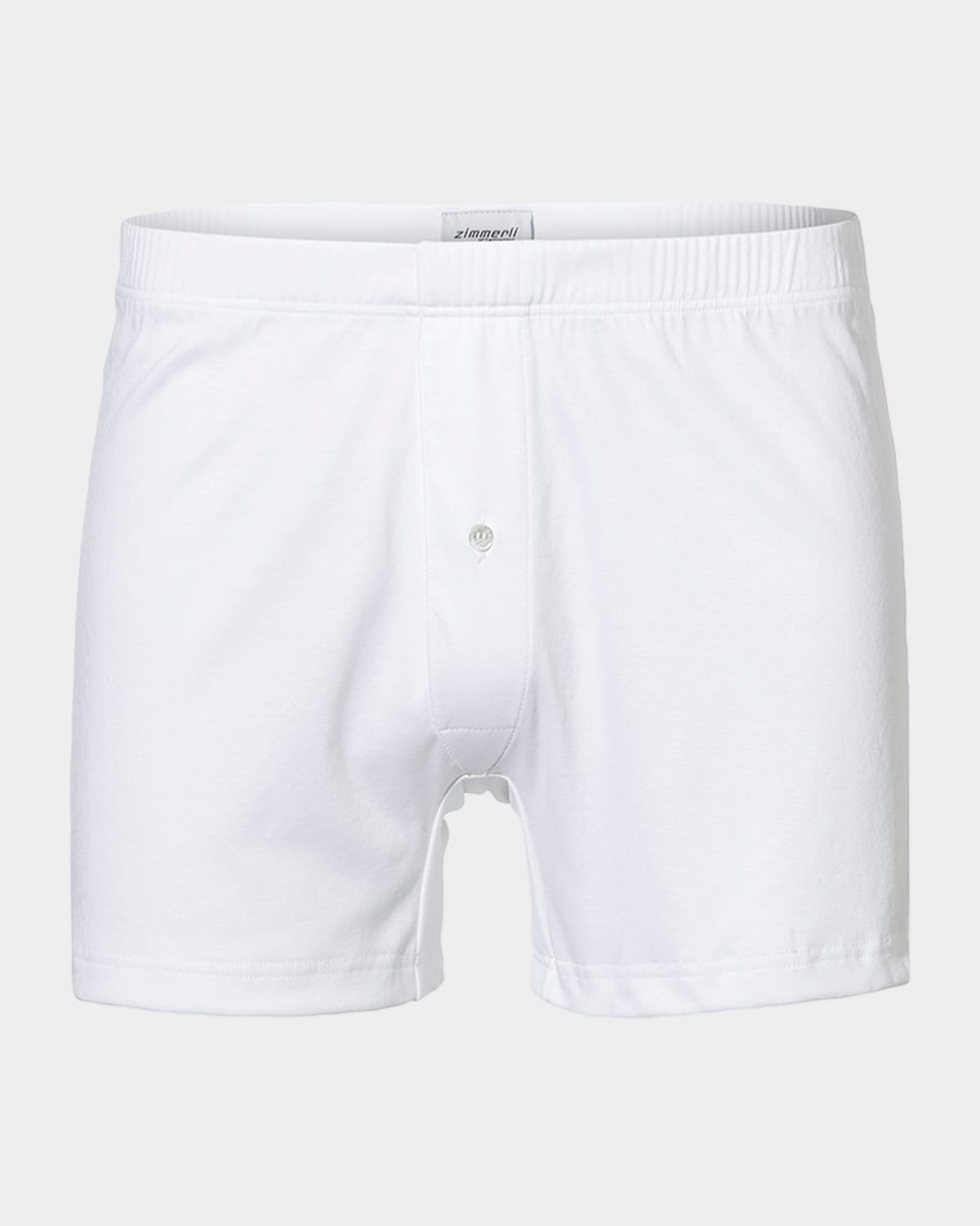 Shop Zimmerli Men's Sea Island Cotton Boxer Briefs In White