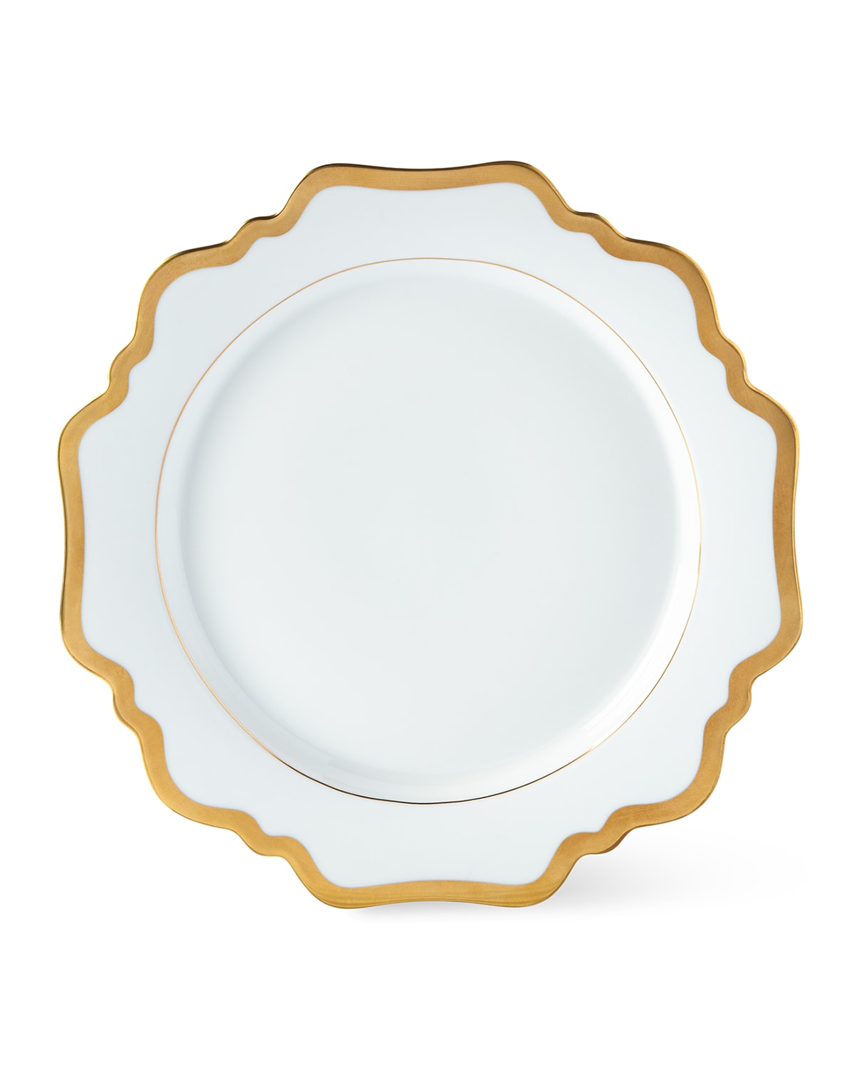 ANNA WEATHERLEY ANTIQUED WHITE DINNER PLATE