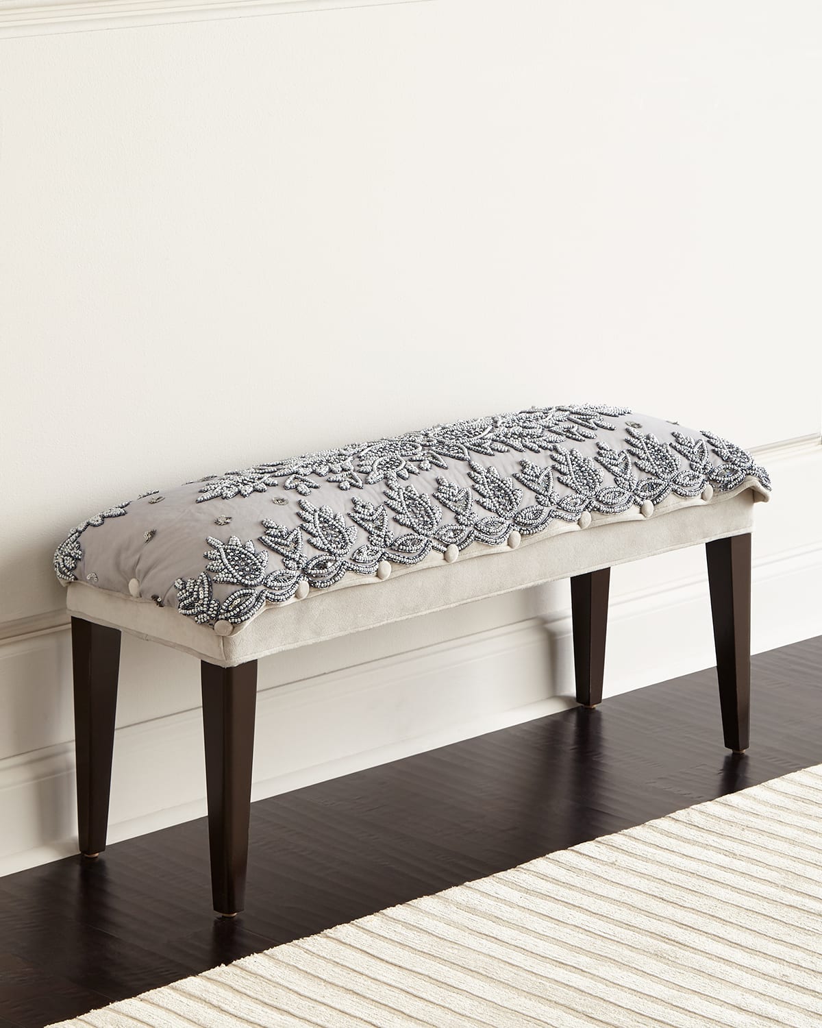 Haute House Mini Carmel Bench In Gray