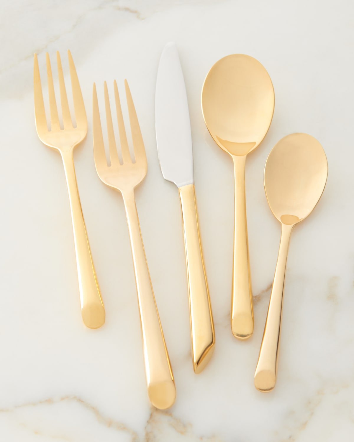 Towle Silversmiths 20-piece Living Wave Flatware Service In Gold