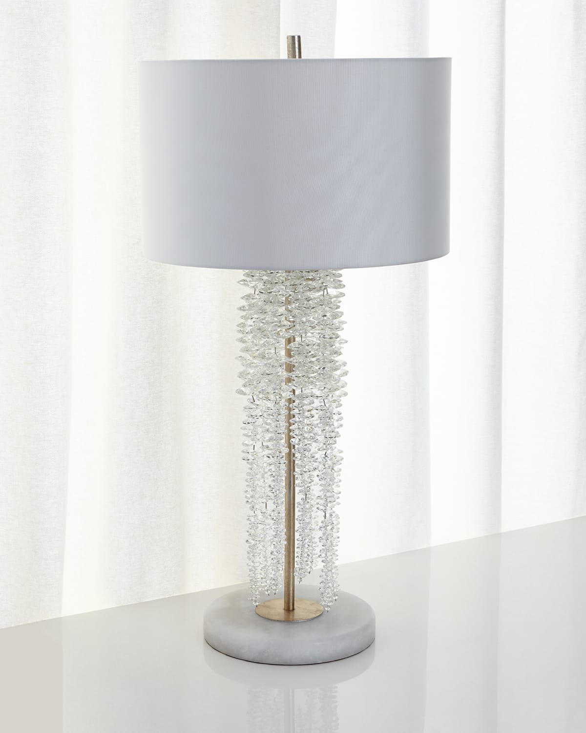 John-richard Collection Cascading Crystal Waterfall Table Lamp