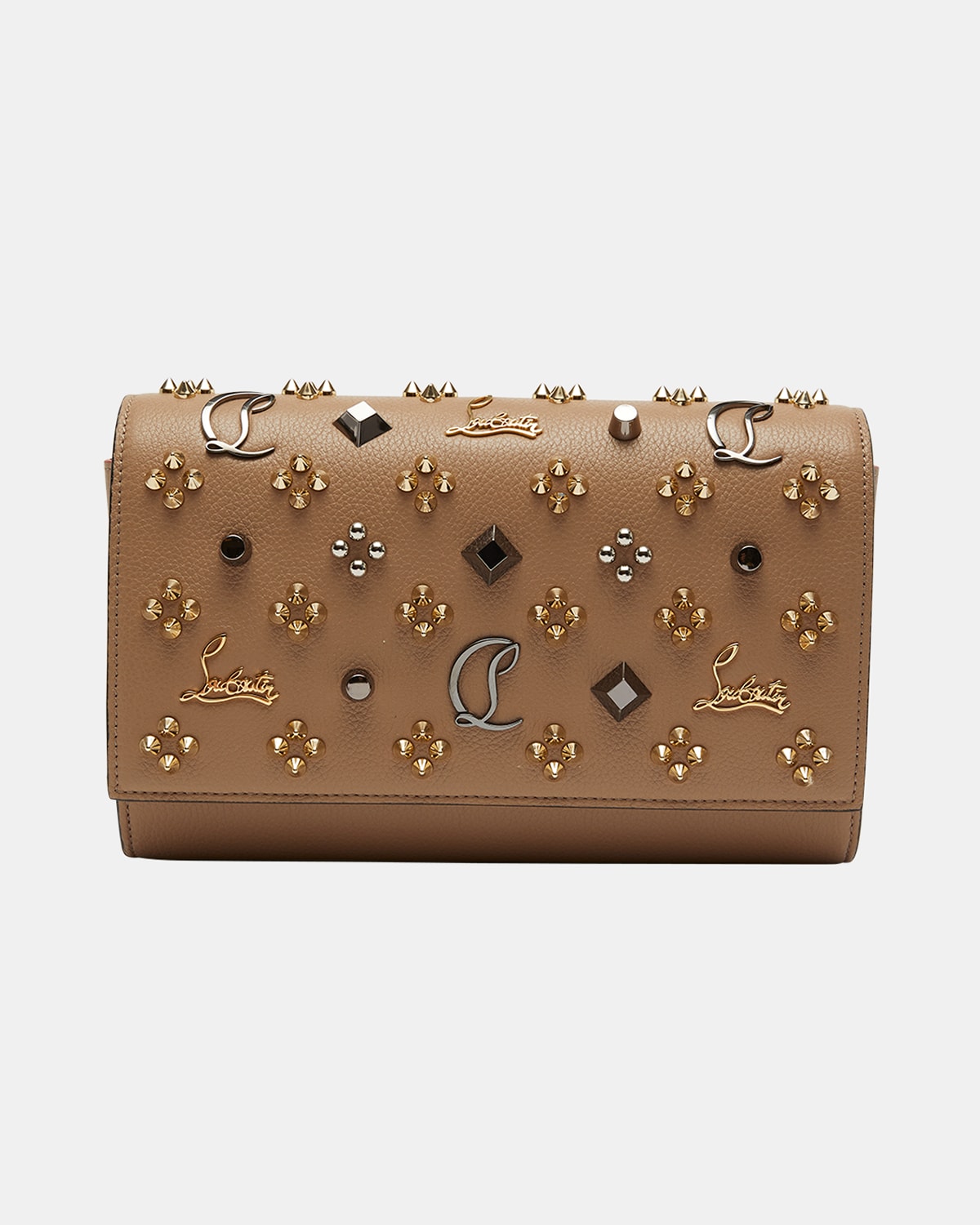 CHRISTIAN LOUBOUTIN PALOMA CLUTCH IN LEATHER WITH LOUBINTHESKY SPIKES