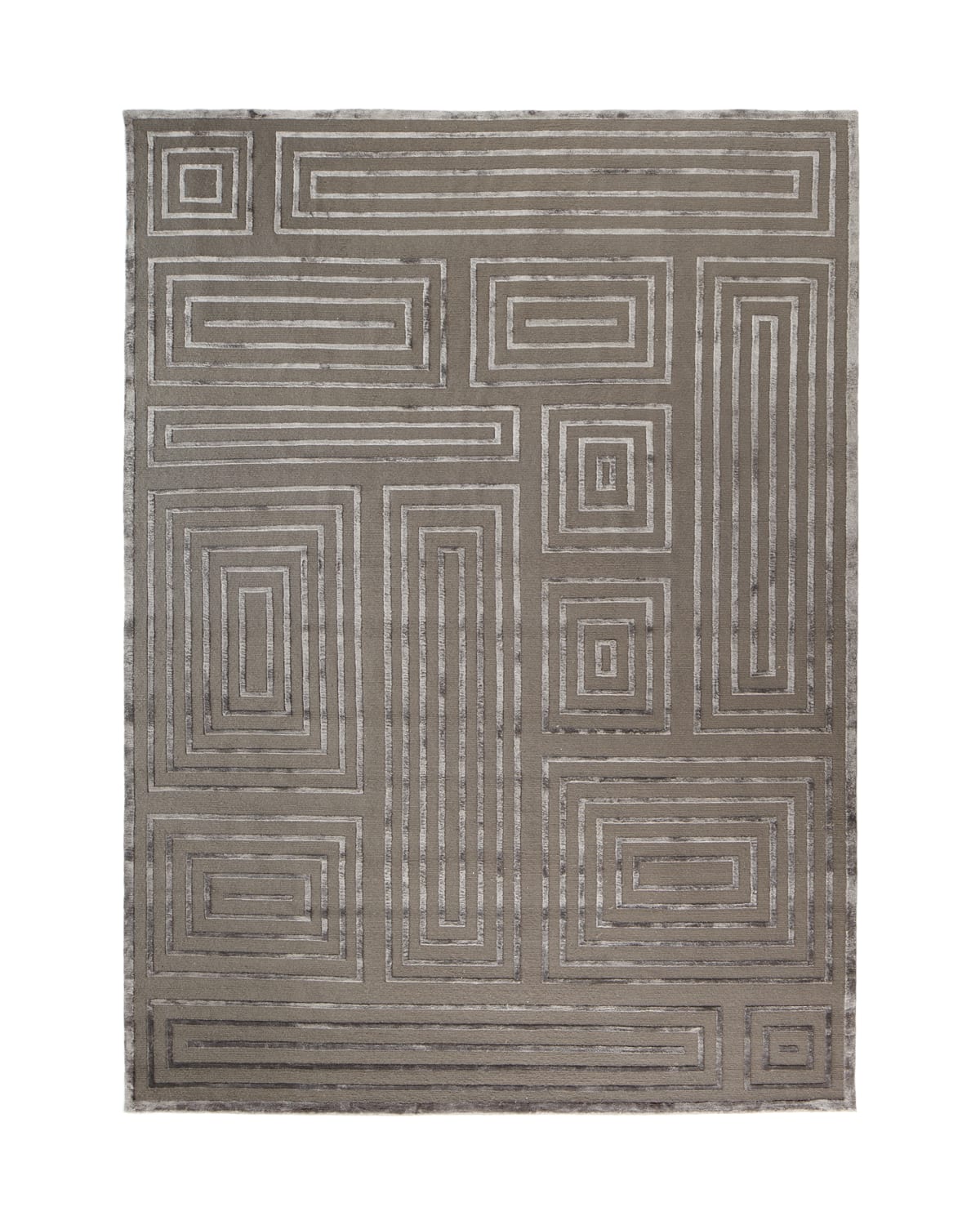 Exquisite Rugs Spiral Quads Rug, 10' X 14' In Charcoal