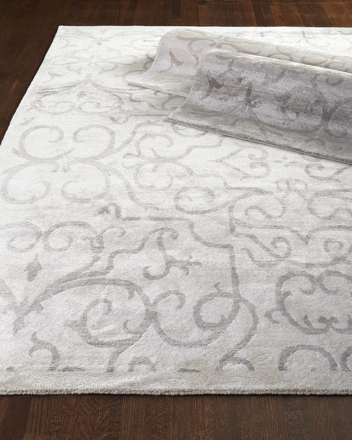 Exquisite Rugs Destiny Oushak Rug, 10' X 14' In Light Silver