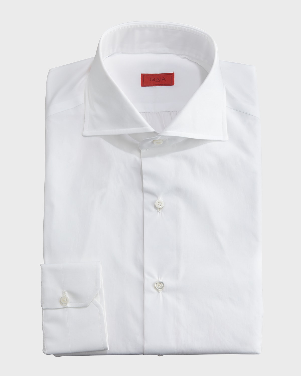 Shop Isaia Slim Solid Dress Shirt, White