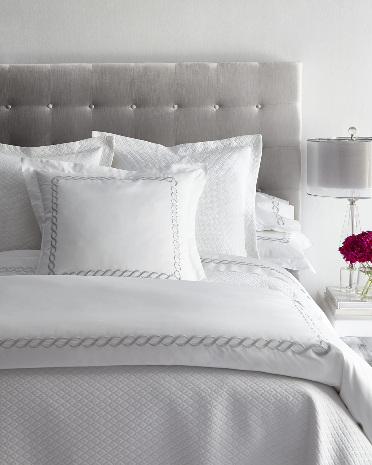 Kassatex Catena Duvet, Full-queen In White
