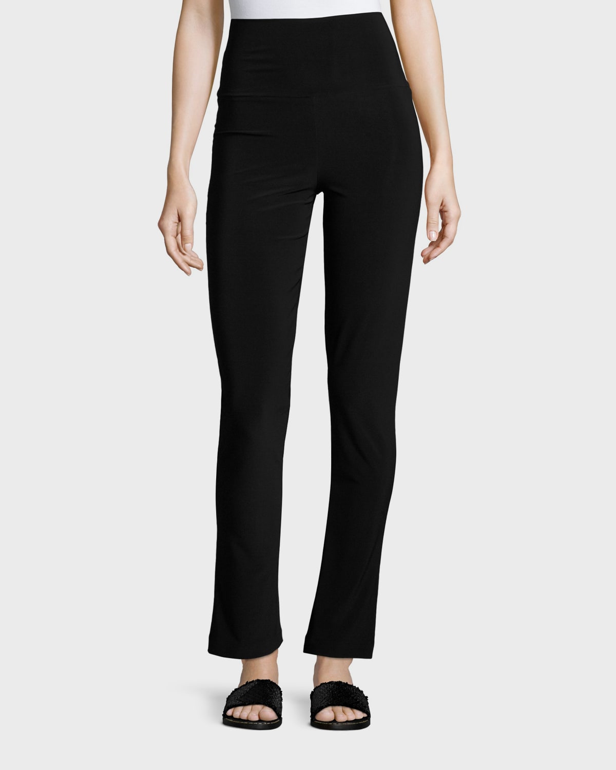 Shop Norma Kamali Boot-cut High-waist Pants, Black