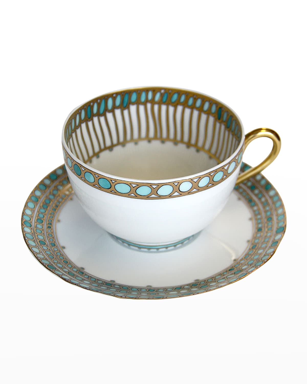 Shop Haviland & Parlon Syracuse Turquoise Cup And Saucer In Multi