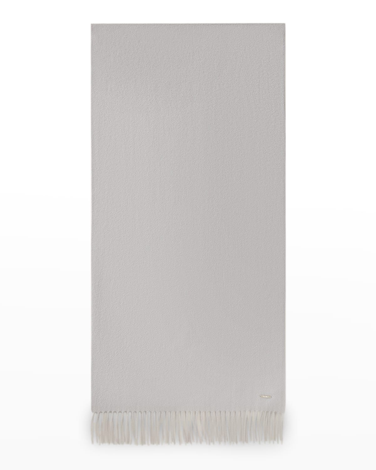 Loro Piana Cashmere Sciarpa Grande Fringe-trim Scarf In Dark Grey